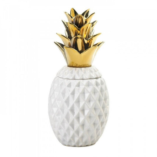 13" Gold Topped Pineapple Jar